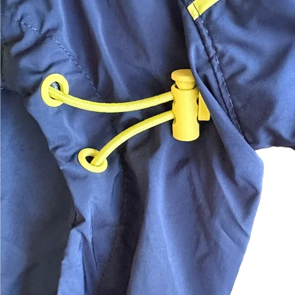 Hunter Brand Full Zip Large Hooded Navy Windbreaker Vest Jacket - Picture 9 of 16